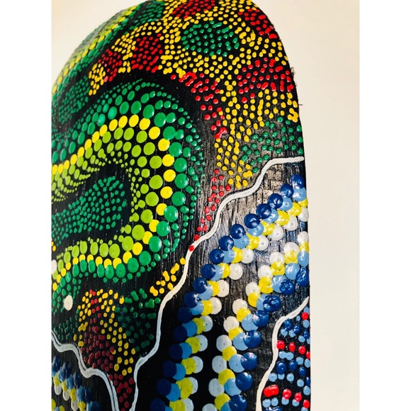 Balinese Tribal Mask - Wooden Aboriginal Wall Art - Picture 2 of 5